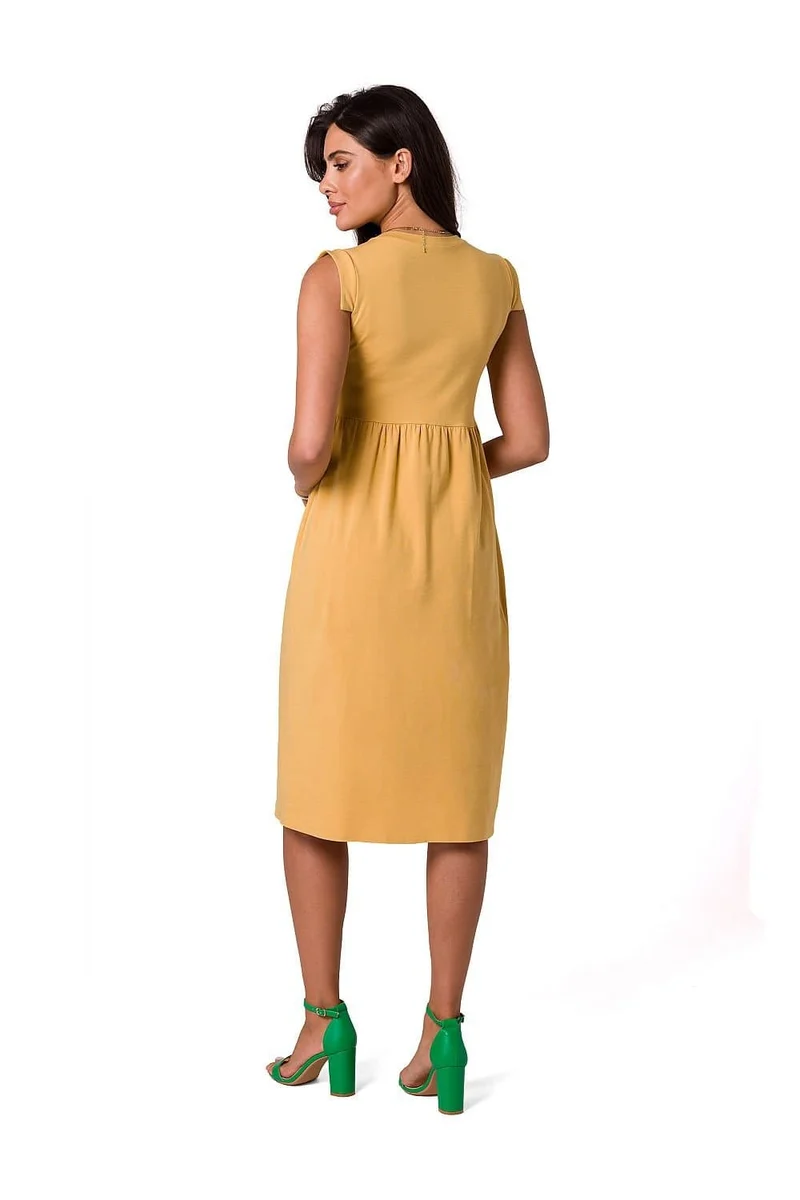 Robe jaune midi casual