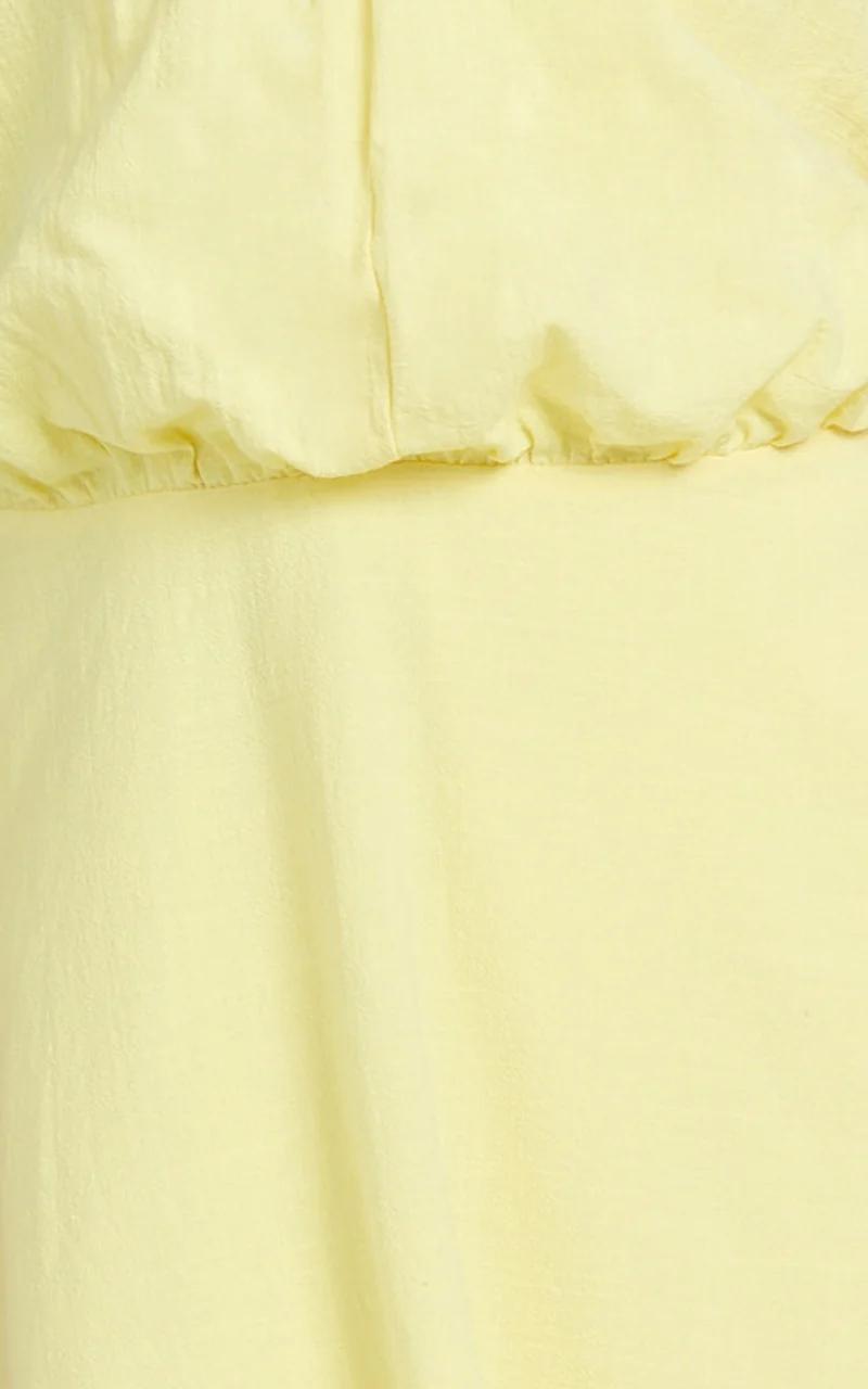 Violetta Maxi Dress - Backless Linen Look Hater Neck Dress in Lemon