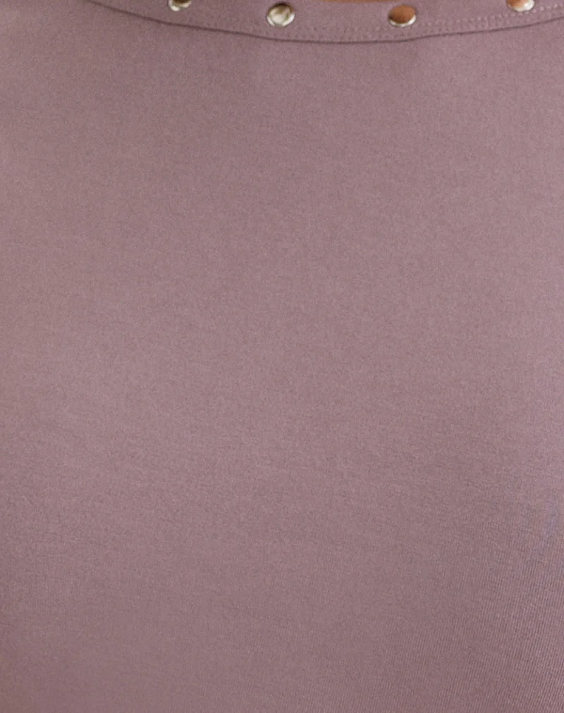 Débardeur à double rangée de clous Yetta, couleur mauve poudré