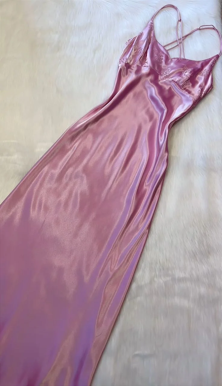 Robe de soirée longue rose