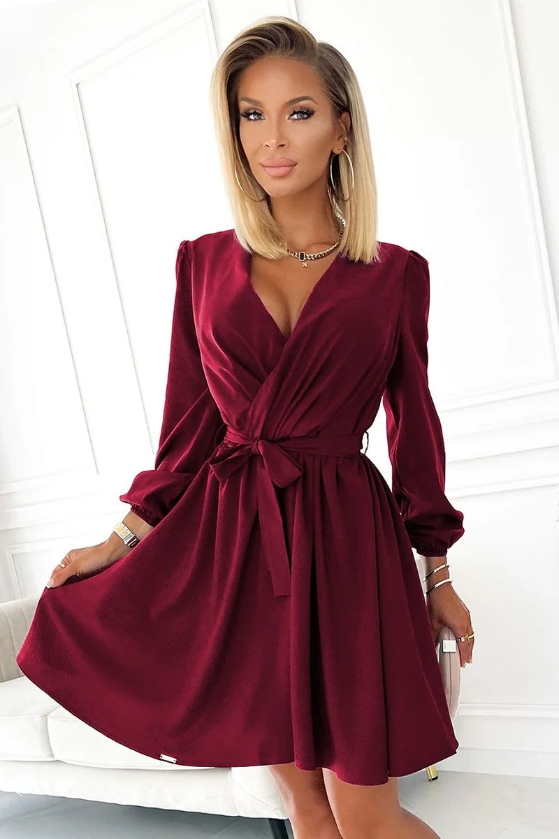 Robe de cocktail bordeaux