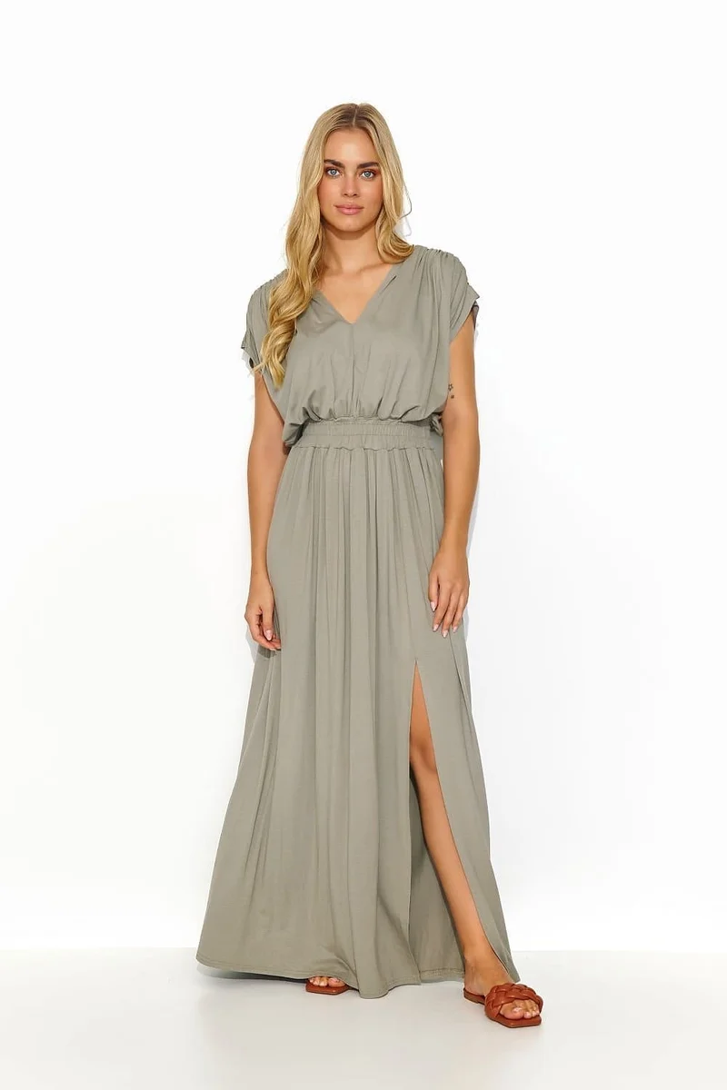 Robe vert sauge longue