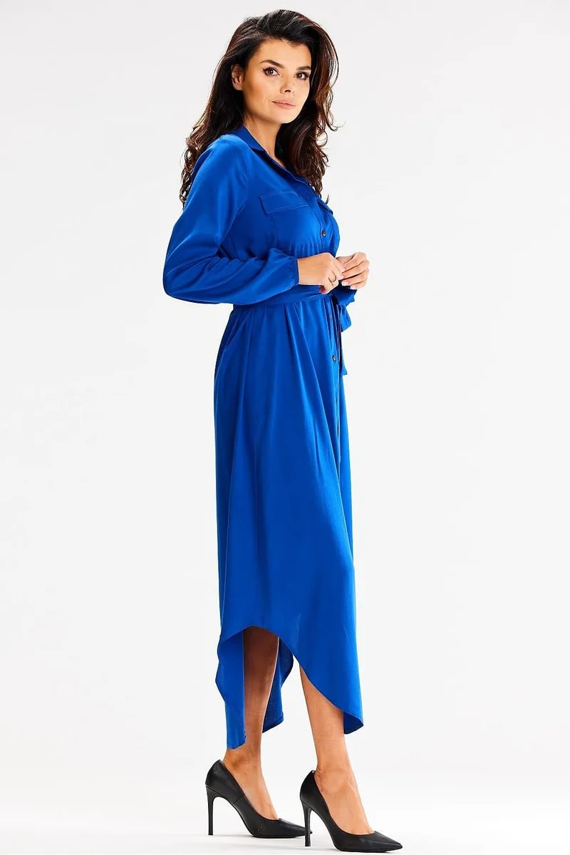 Robe chemise bleu