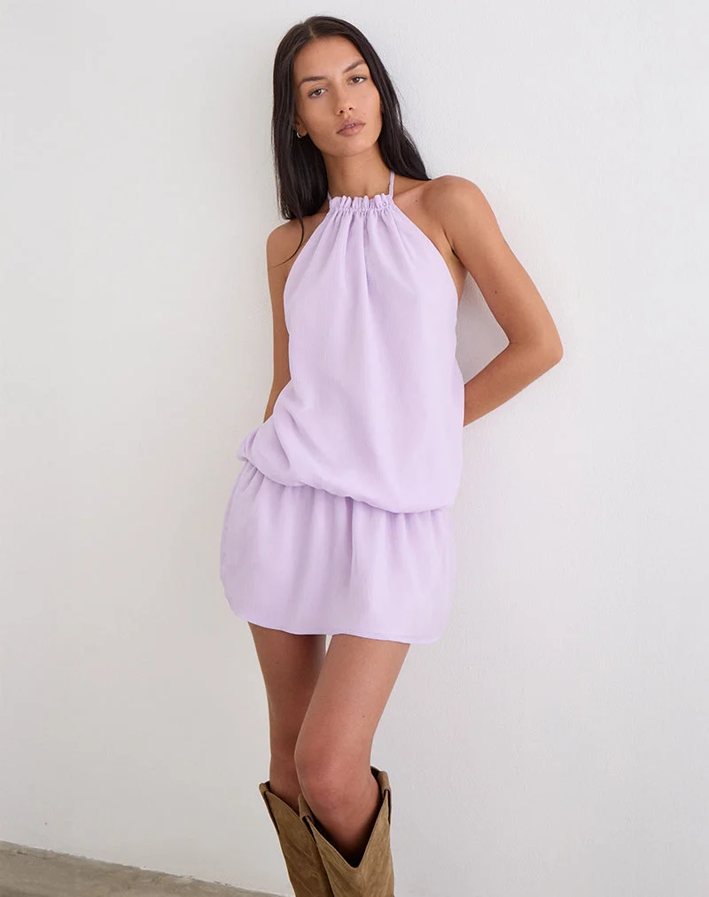 Mini-robe Veloria couleur lilas