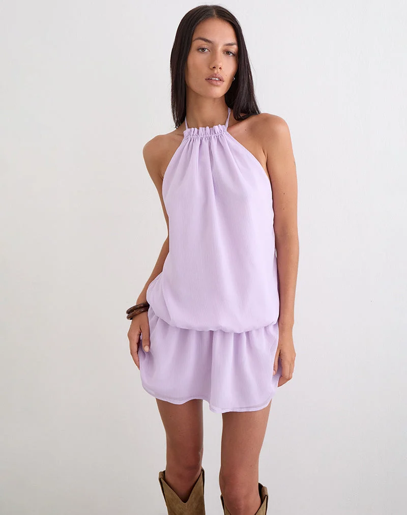 Mini-robe Veloria couleur lilas