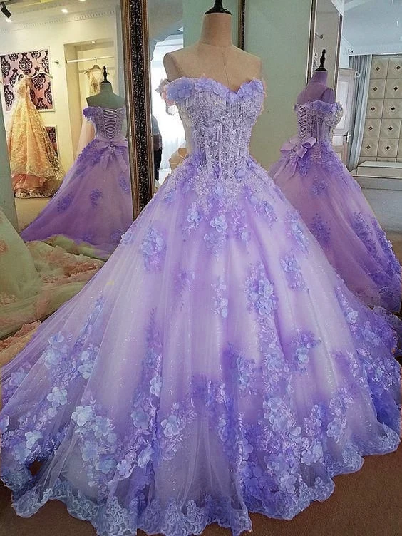 Robe de bal élégante en dentelle rose avec perles pour les 16 ans