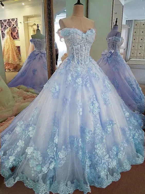 Robe de bal élégante en dentelle rose avec perles pour les 16 ans