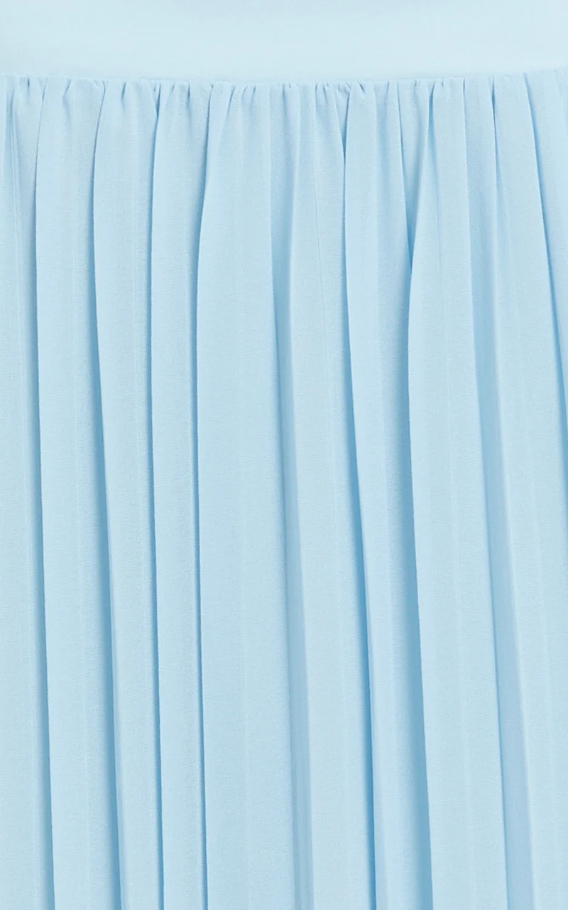 Evienne Two Piece Top and Maxi Skirt Set in Pale Blue