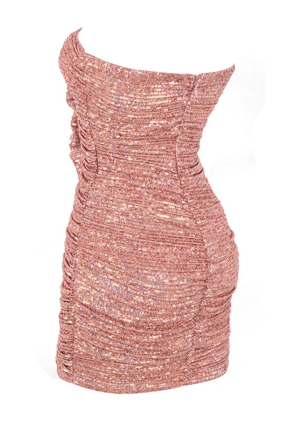 Belle robe de bal courte élégante à paillettes
