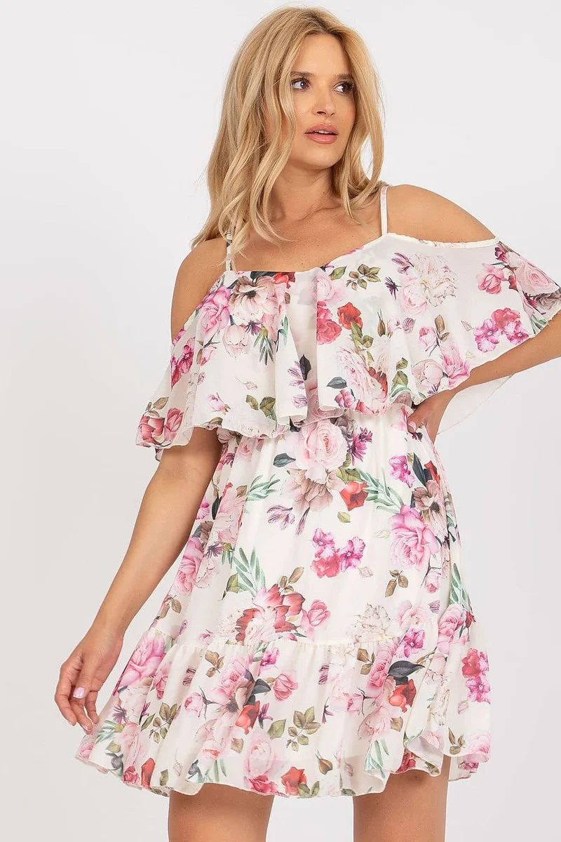 Robe bohème fleurie épaules dénudées