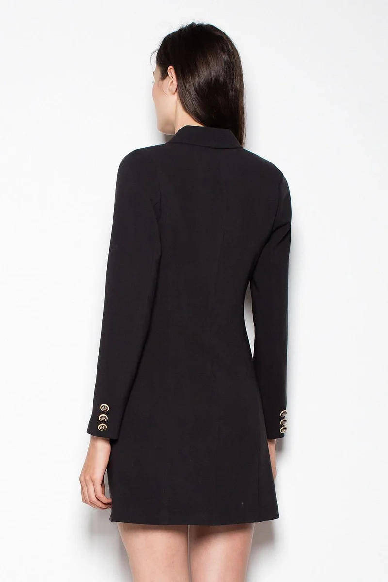 Robe blazer noire courte chic