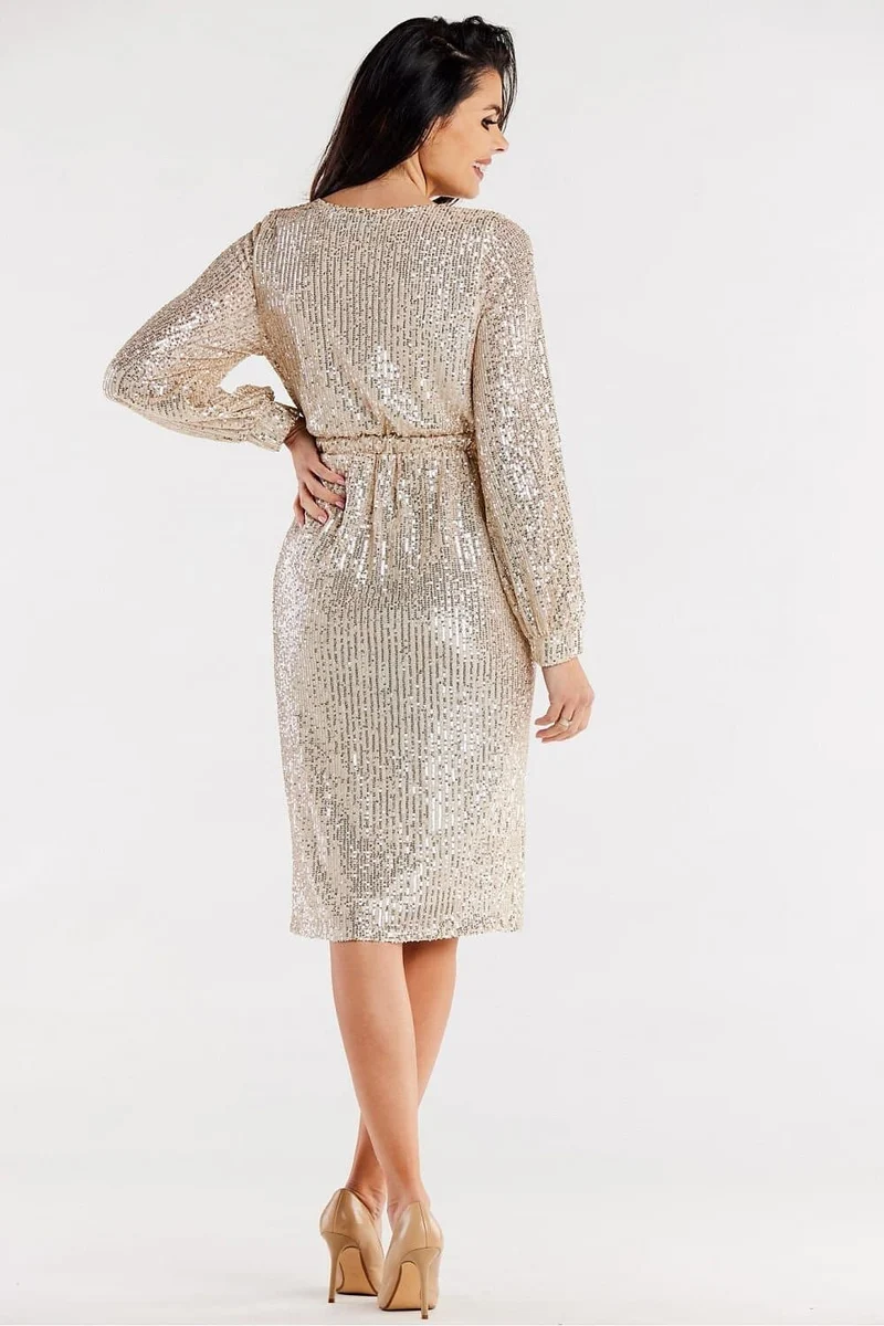 Robe paillette dorée
