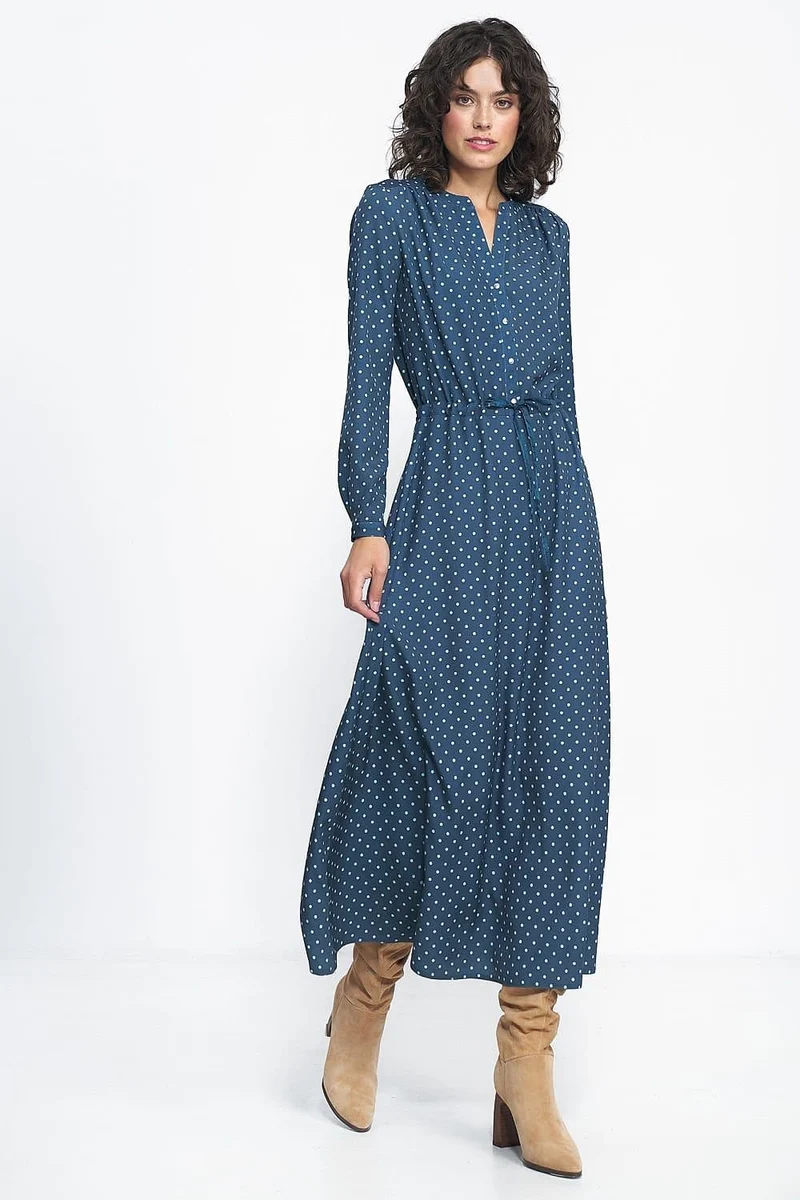 Robe longue à boutons