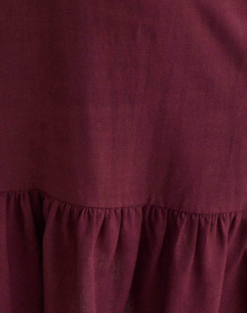 Mini-robe Arige, couleur bordeaux
