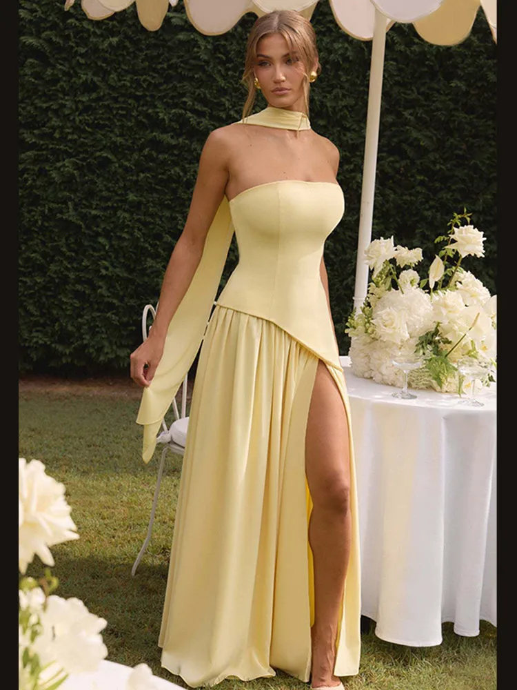 Robe longue chic blanche mariage