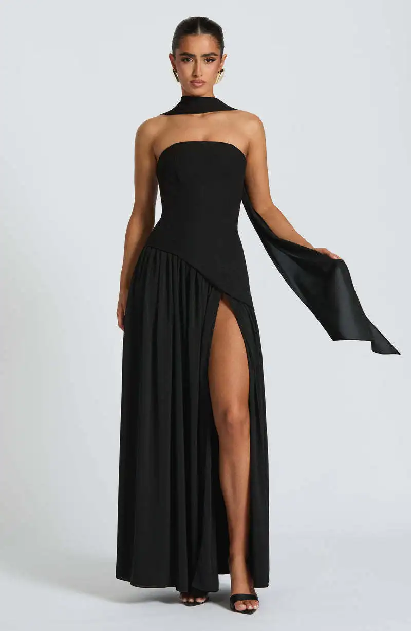 Robe longue chic blanche mariage