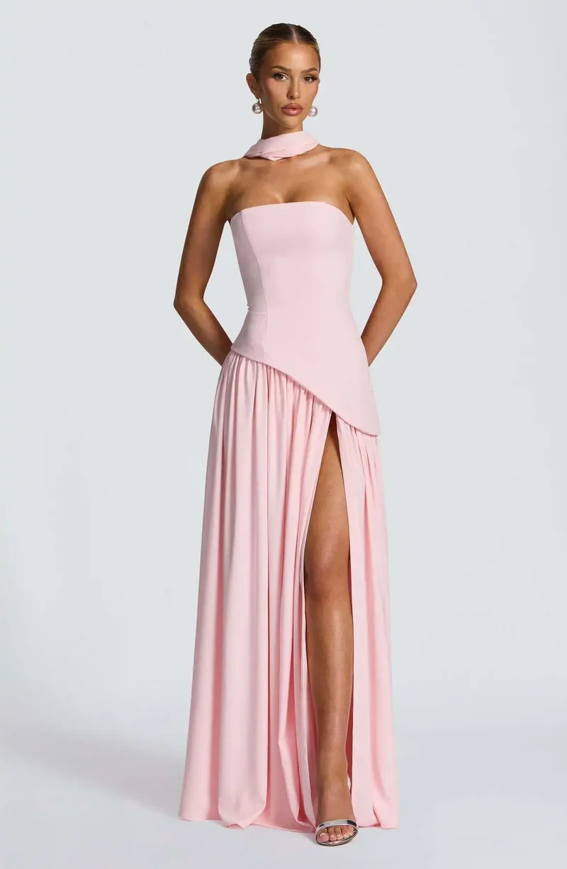 Robe longue chic blanche mariage
