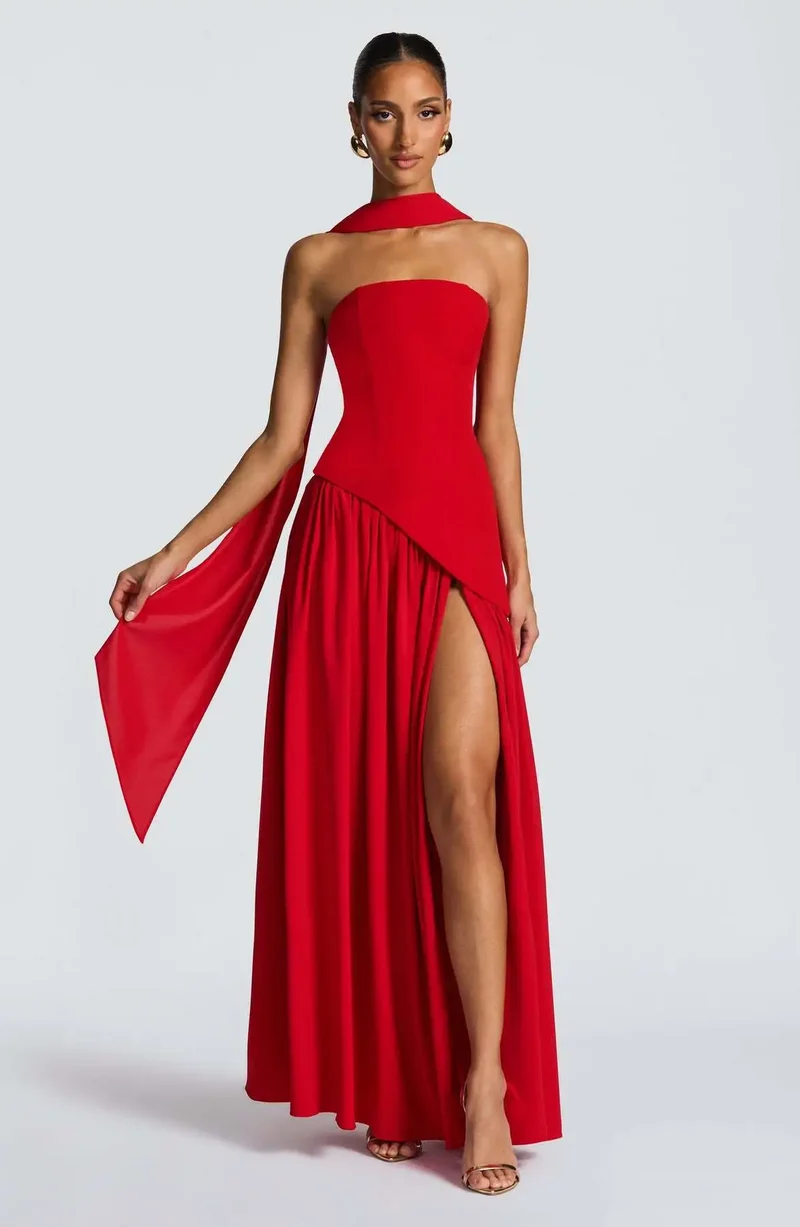 Robe longue chic blanche mariage