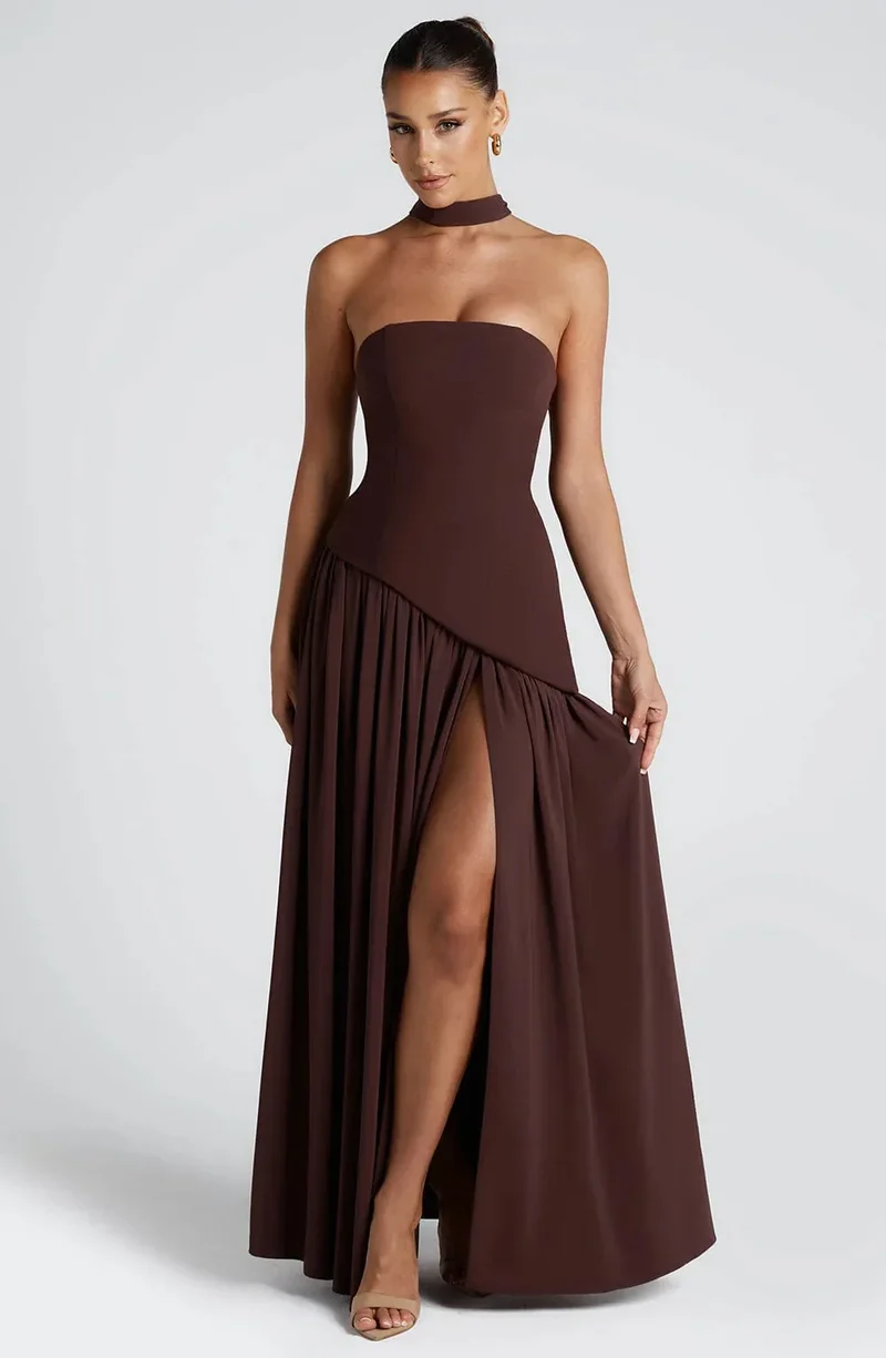 Robe longue chic blanche mariage