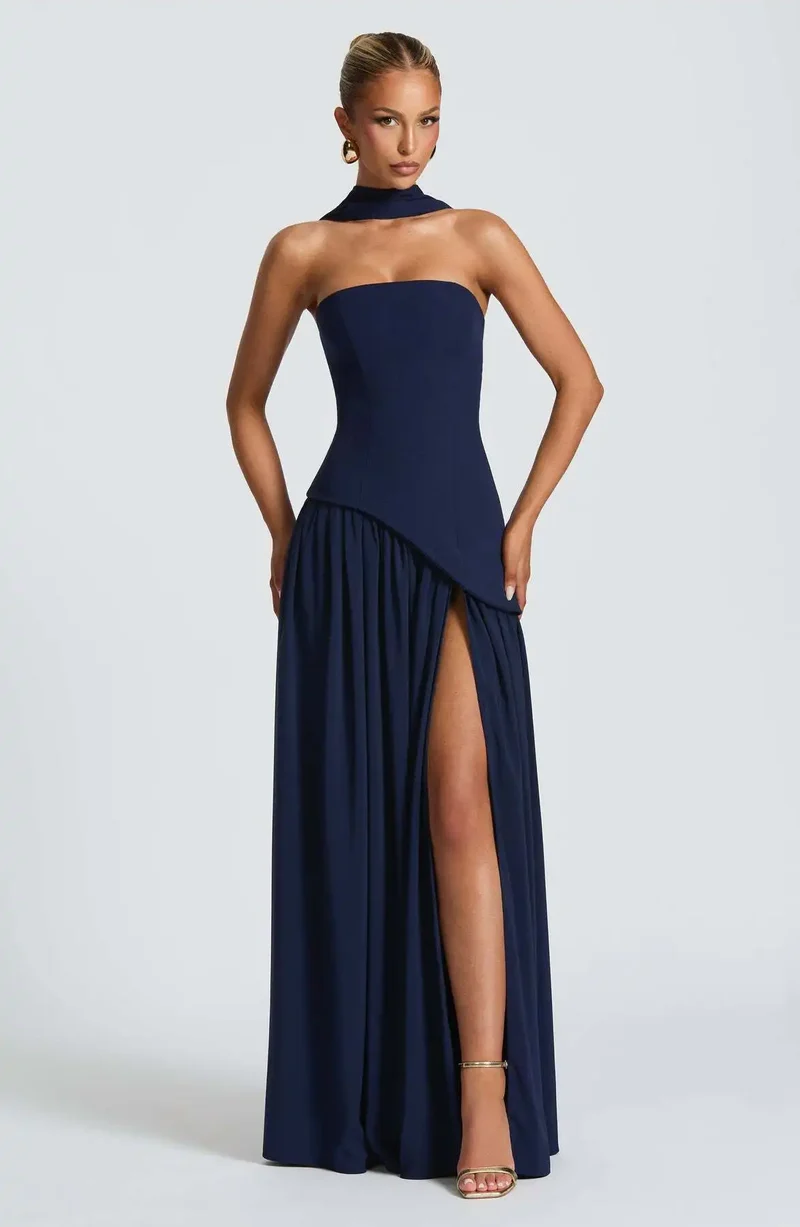 Robe longue chic blanche mariage
