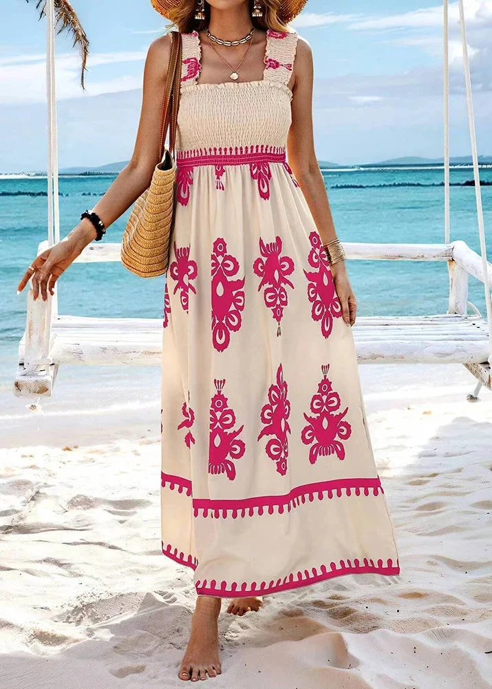Robe aztèque rose