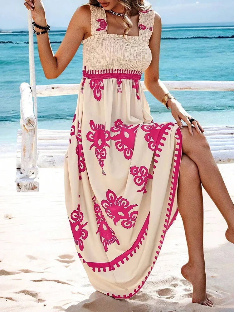 Robe aztèque rose