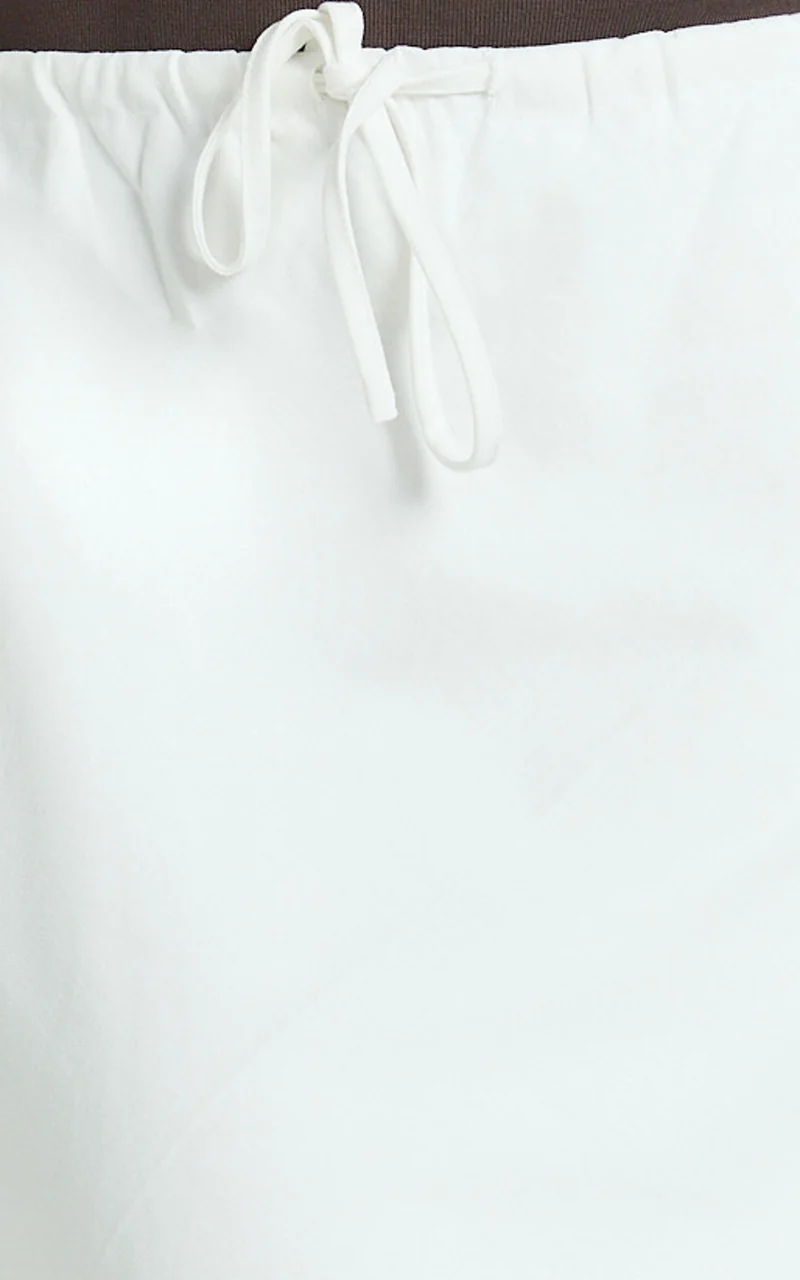 Jonah Maxi Skirt - Mid Waisted Linen Blend Maxi Skirt in Off White