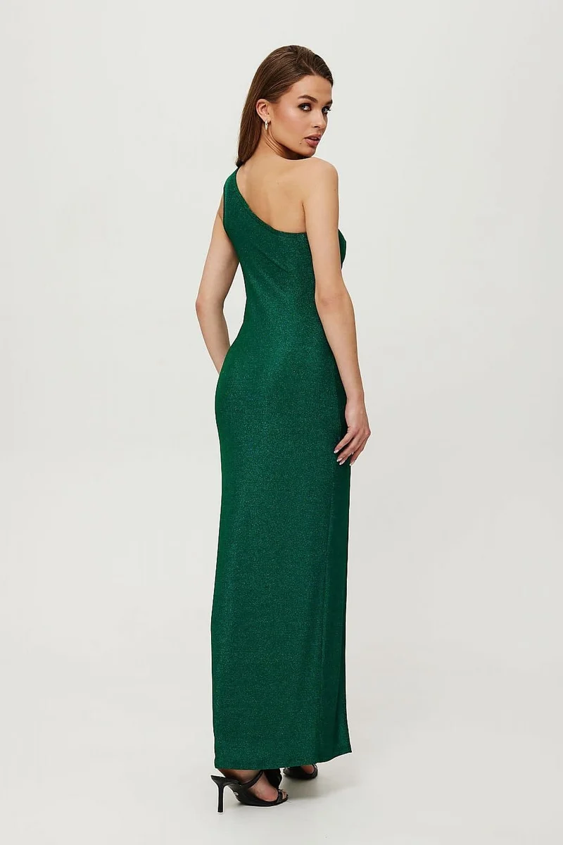 Robe de soirée verte longue