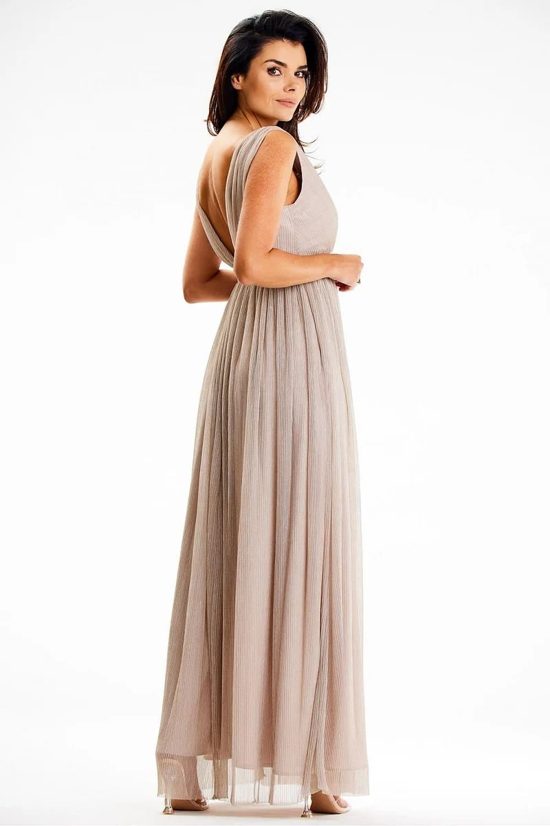 Robe de demoiselle d'honneur beige