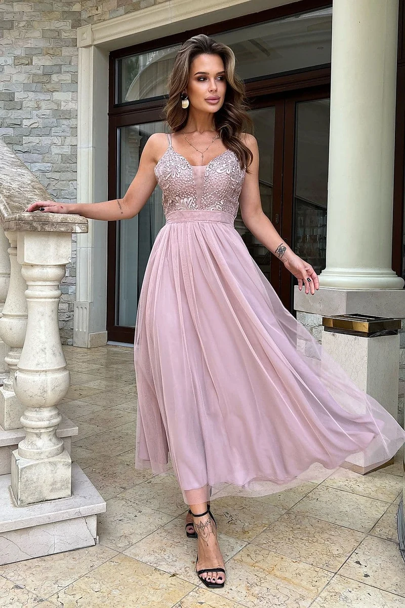 Robe rose poudrée demoiselle d'honneur