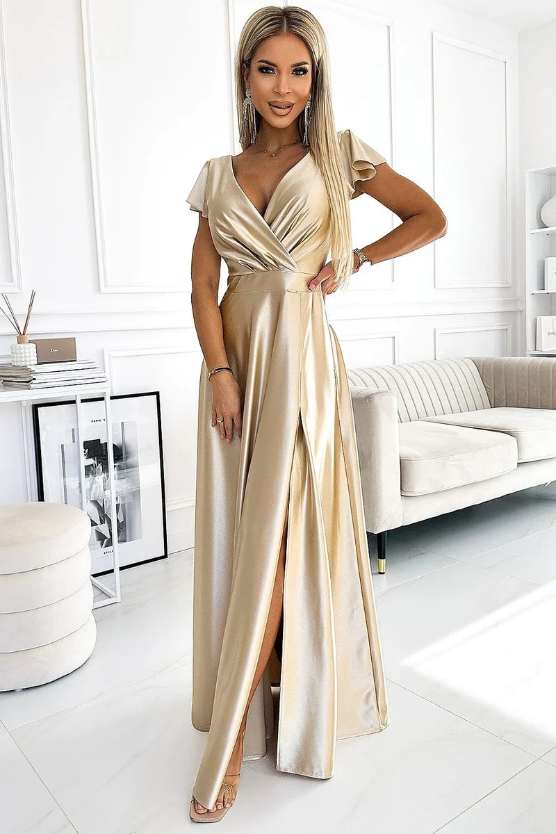 Robe dorée pour soirées