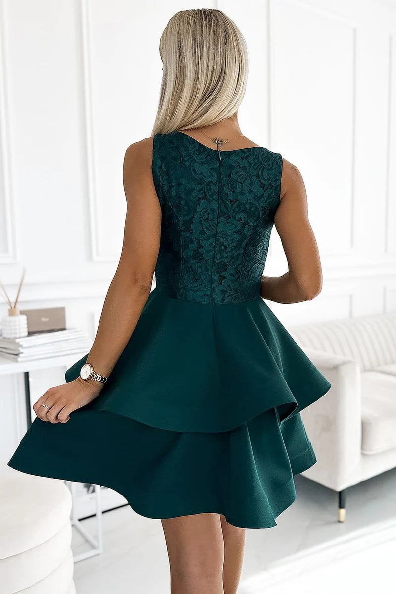 Robe vert bouteille courte