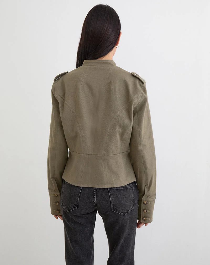 Veste militaire Diranda en sergé kaki