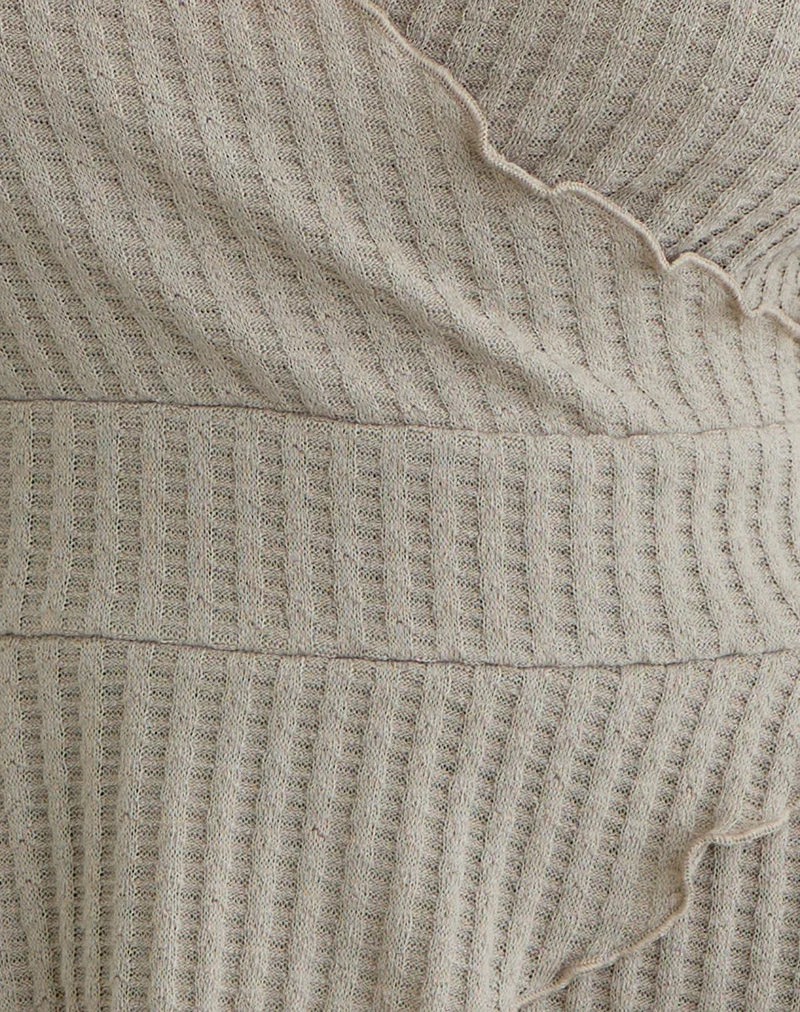 Haut Kiwari en maille gaufrée Stone