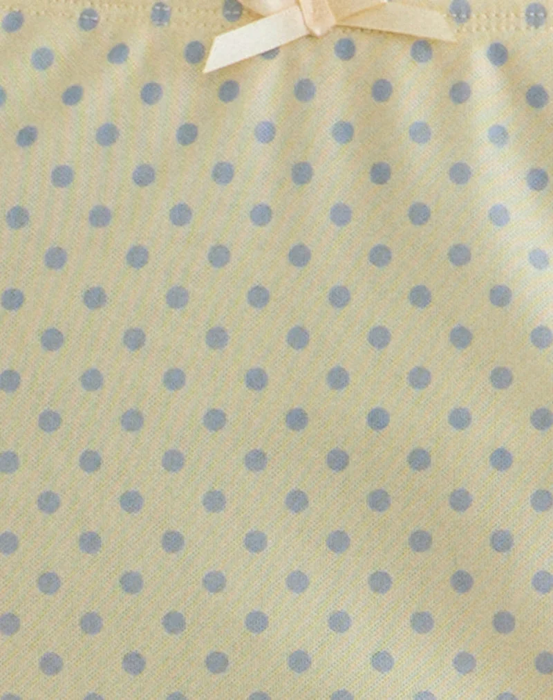 Jupe midi Rajuli jaune à pois gris compacts
