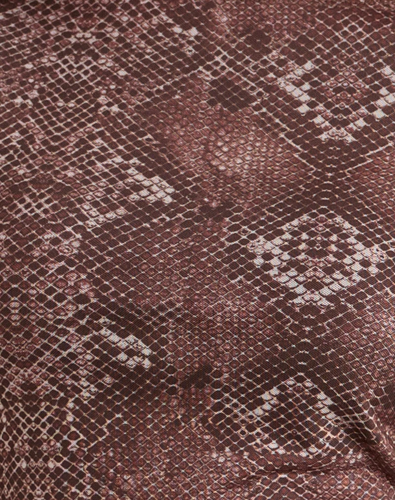 Mini-robe Dasa en peau de serpent oversize