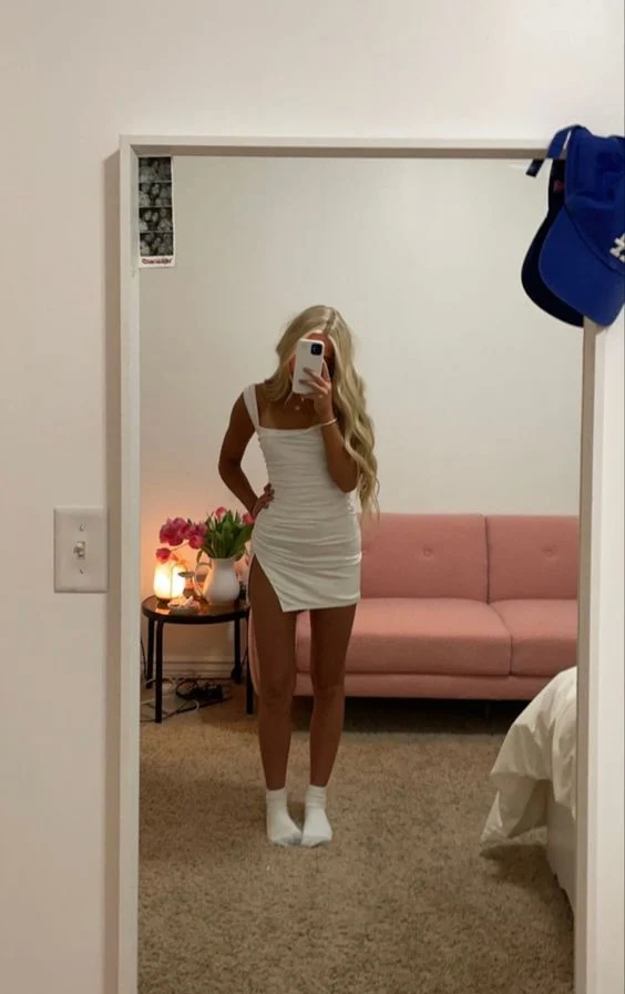 Robe de soirée blanche exquise