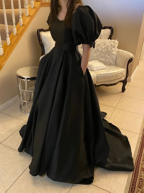 Robe de soirée noire élégante