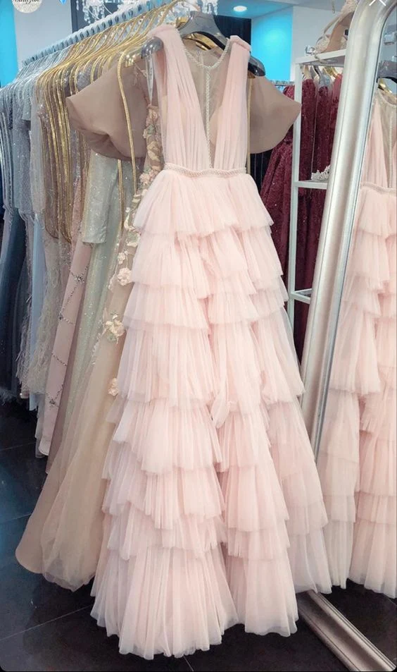 Robe de bal longue rose pour femmes, tenue de soirée pour occasions formelles