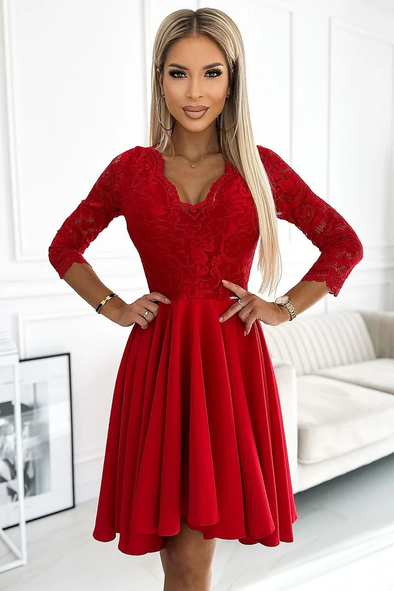 Robe de soirée rouge vif