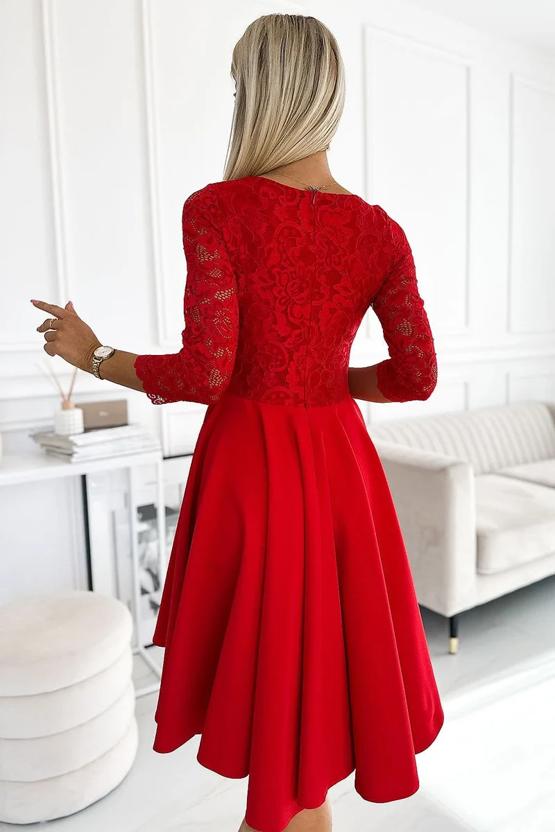 Robe de soirée rouge vif