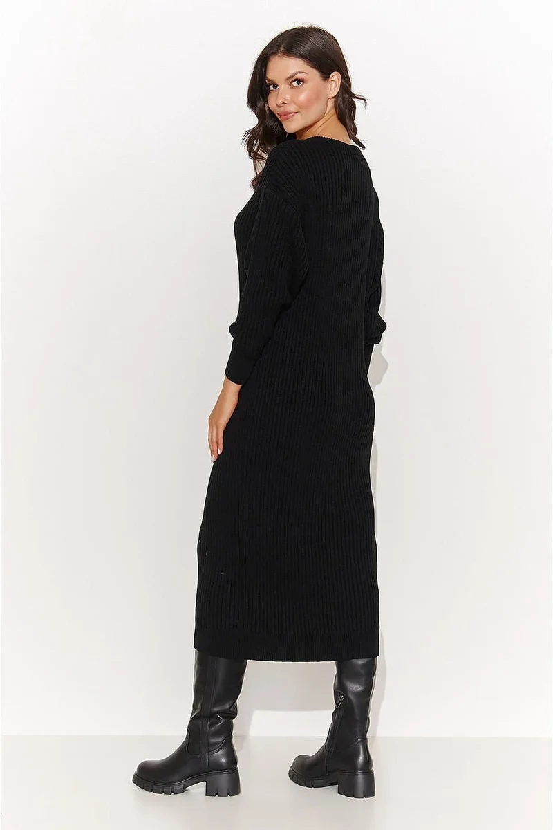 Robe pull noir longue