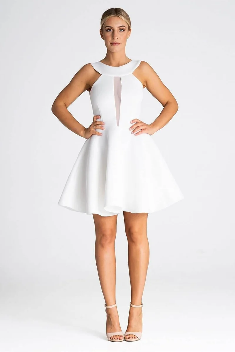 Robe évasée chic blanche