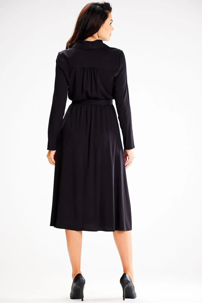 Robe de jour noire manche longue