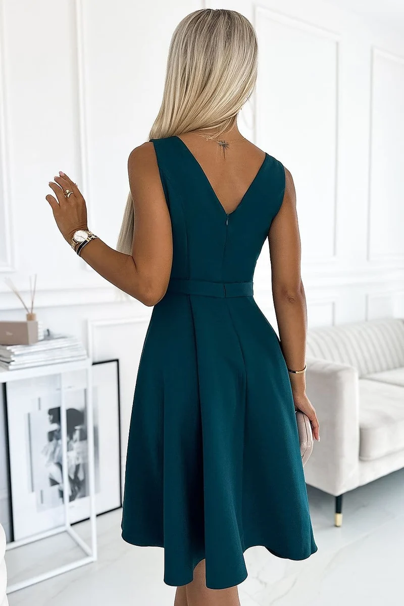 Robe asymétrique verte