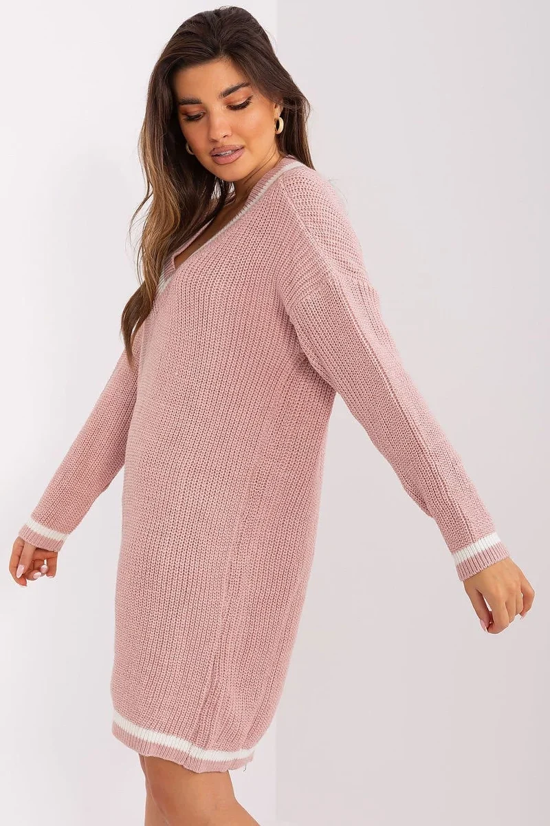 Robe pull rose poudré