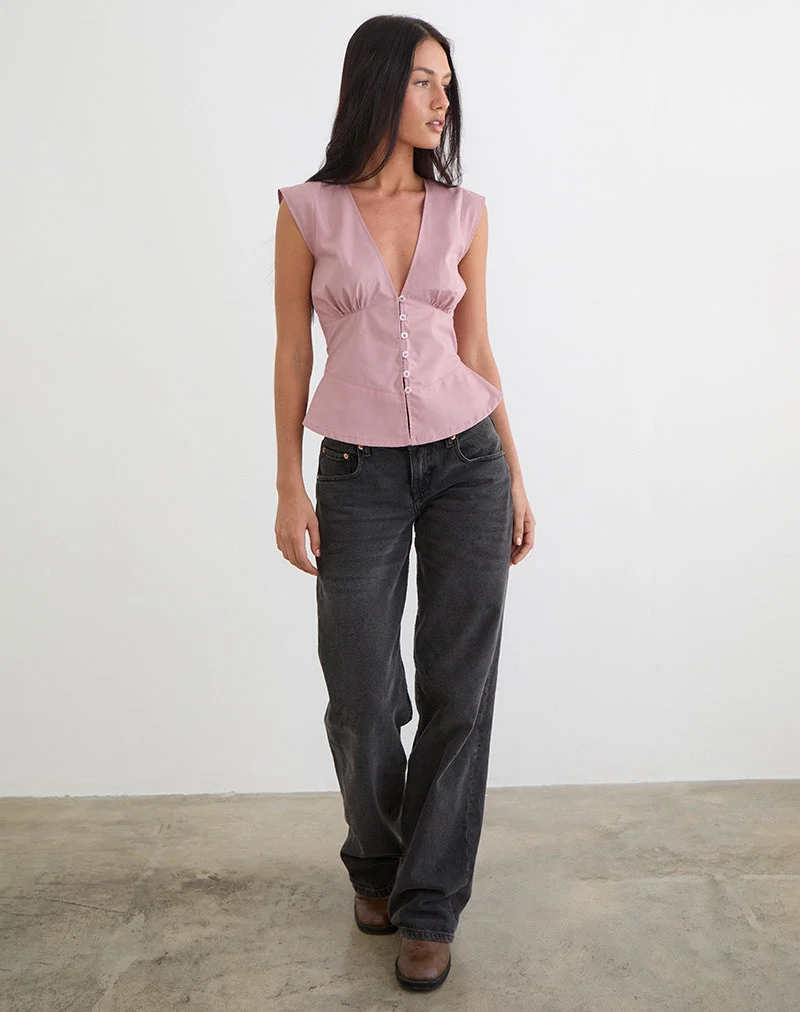 Blouse Devlon en rose poudré