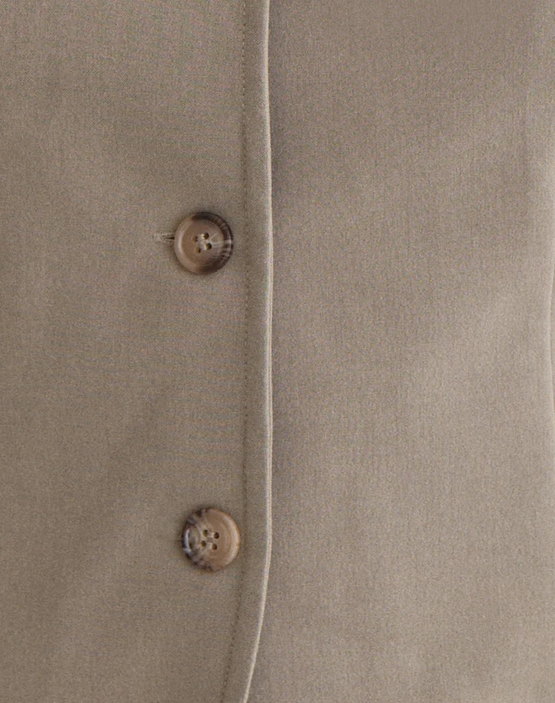 Blouse Maorah en tailleur taupe clair