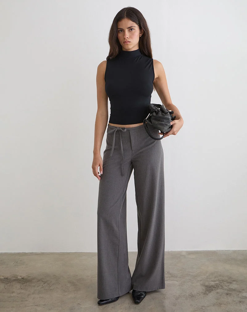 Pantalon Diomira gris avec cravate