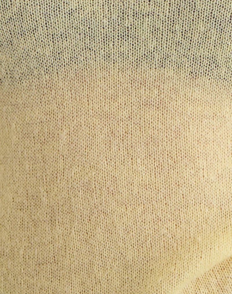 Haut à manches longues Aika en maille transparente Lemon